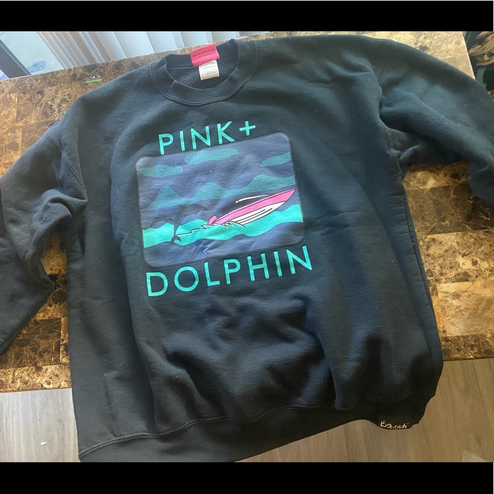 Pink Dolphin Sweatshirt, Size XL Mens